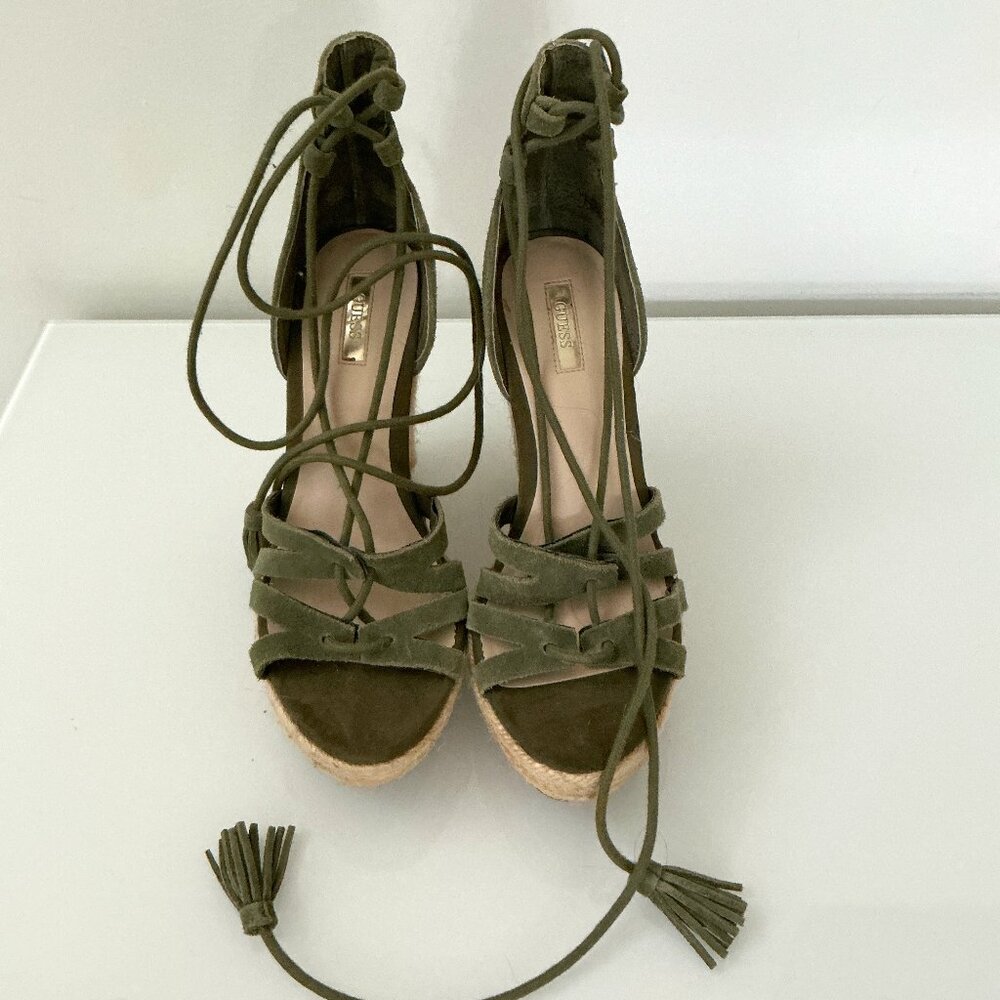 Guess wedge espadrilles size 7 1/2 m
